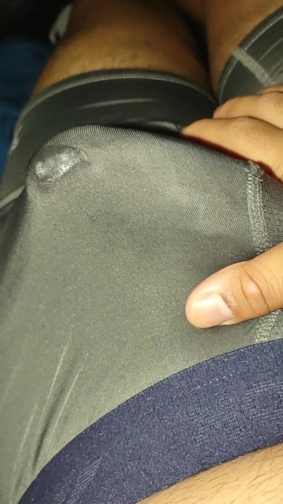Cumming through boxers