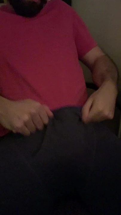 Teasing my cock in my pyjamas