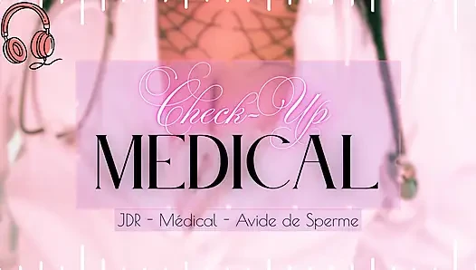 Doctor with big tits the empty balls - French medical cock milking