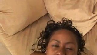 Facial cum for black babe