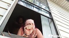 black guy fucks her from behind