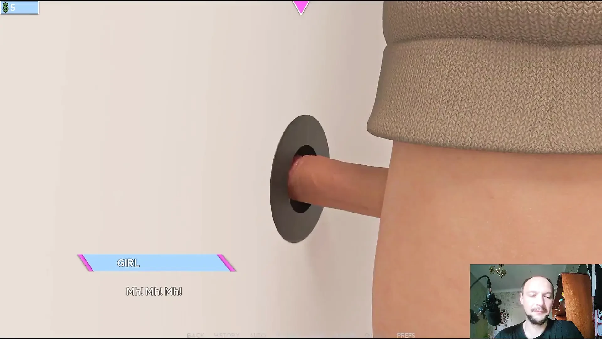 Jerked off and Sucked Through a Hole in the Wall