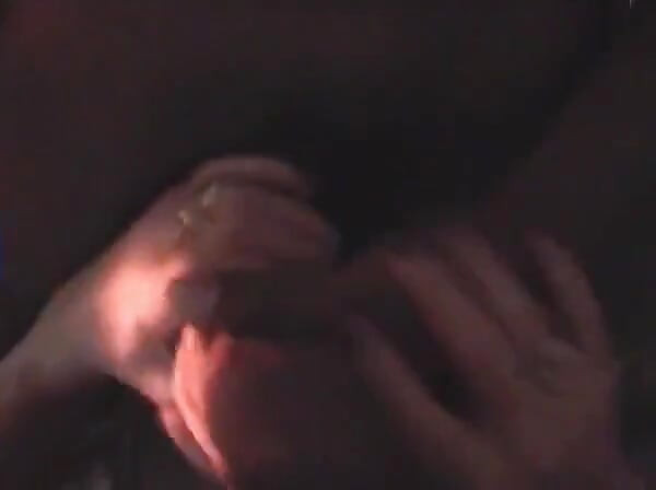 Busty woman having hot amateur gang bang on the bed