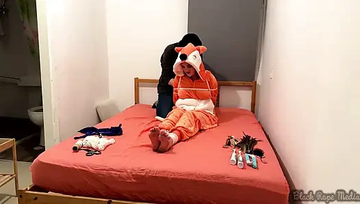 Miriam Bound and Tickled in Onesie