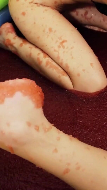 Two sexy lesbians are rolling in the mud pool and having some soft BDSM action | Clip 3