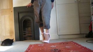 Pink 8 inch heels