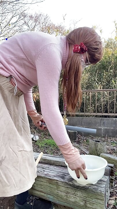 No151 しらたき浣腸してお散歩