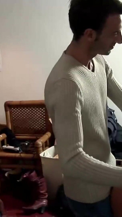 Captivating moment from "Hot older blonde gets gang banged and filmed by three dudes"