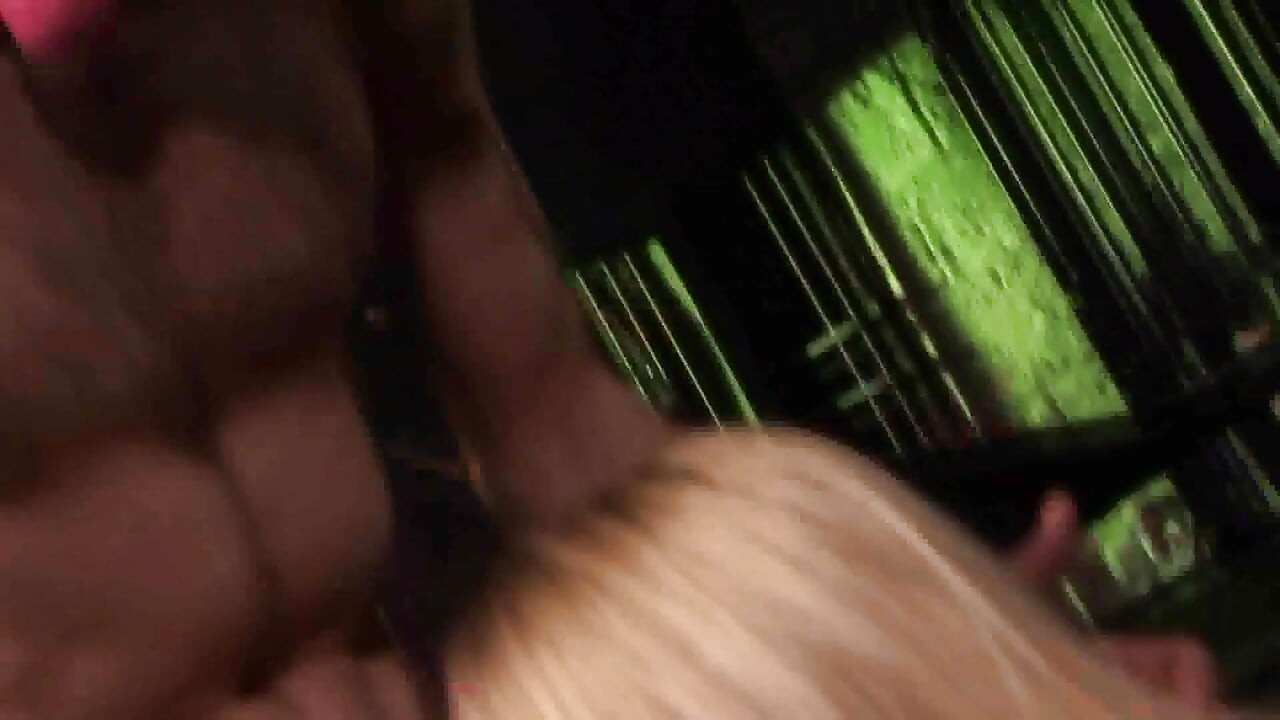 Blond mistress Cathy suck the cock of her slave