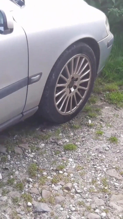 BBW SSBBW struggles to fit in car + bloopers