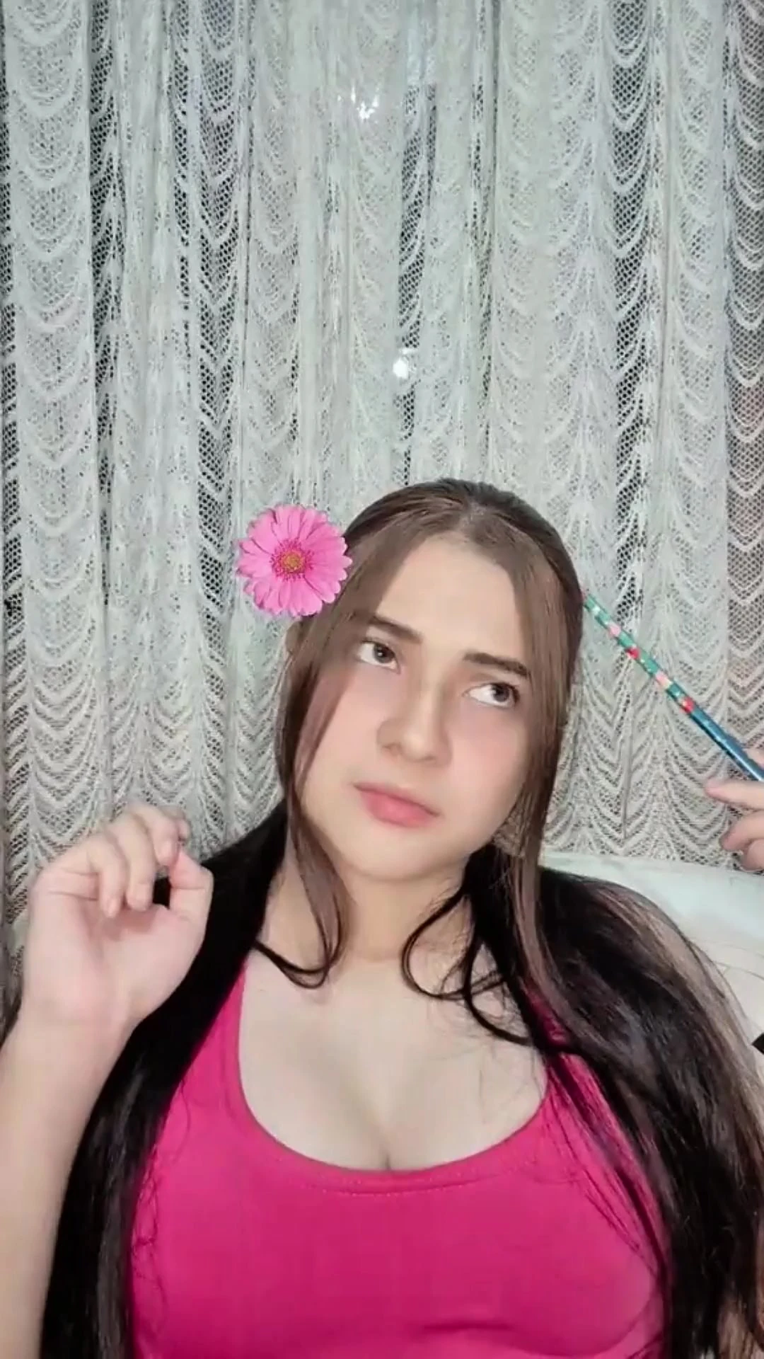 My best friend masturbates and shows off his big tits