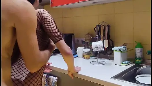 File çorapların altında sıkı göt ve anal