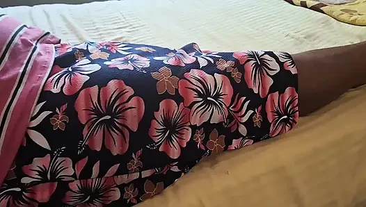 MILF Stepmom While Resting on Bed