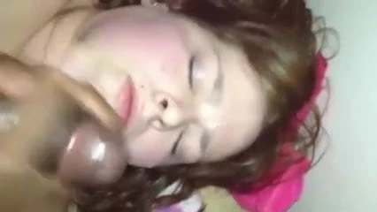 Cumming on chubbys face after fuck
