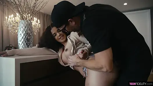 Archer Ali Bounces Her Sweet Ebony Ass on White Dick