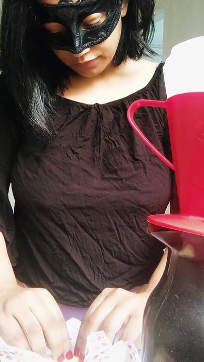 Stepmom Making Her Coffee