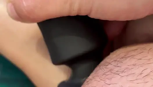 He puts his feet in my wide open pussy to fuck it like the big slut that I am
