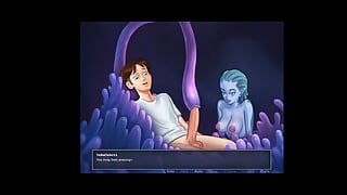 Summertime Saga - Aqua와의 섹스 장면 - 애니메이션 포르노 게임