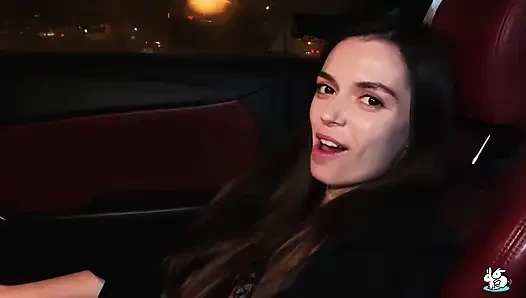 Brunette in Stockings Gets Fucked in the Bathroom at New Years Eve Party