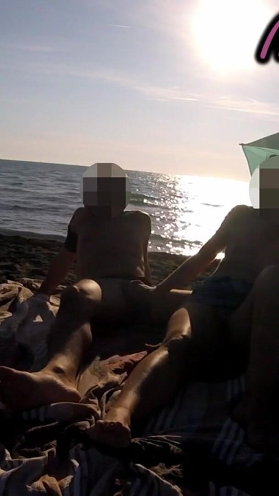 French Teacher Risky Public Masturbation Caught on Crowded Beach Helps Squirt Extreme Cumshot MissCreamy | Clip 1