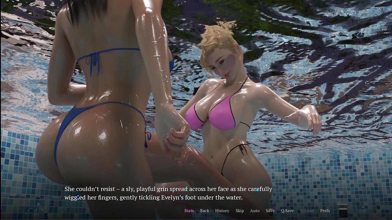 Det älskade äktenskapet 8 Evelyn gick topless vid poolen