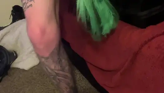 Cute girl Amber green gets face fucked