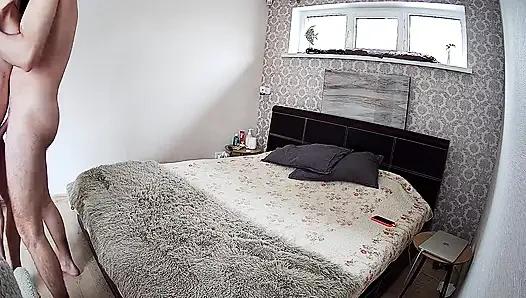 Kamila ve Danildo sabah ön sevişmesi ateşli bir saksoyla bitiyor - gerçek amatör