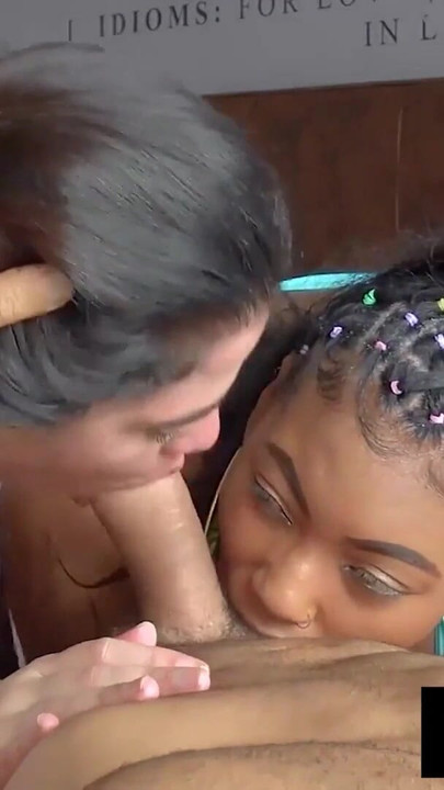 Stunning moment from "Hot Latina BFFs Team Up To Deep Throat Big Cock In Wild 3some"