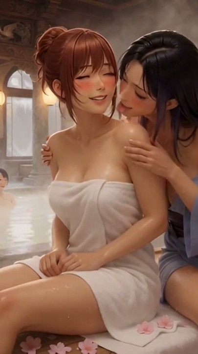 Sensual Onsen Night - Breast Caress & Neck Licking | Clip 1