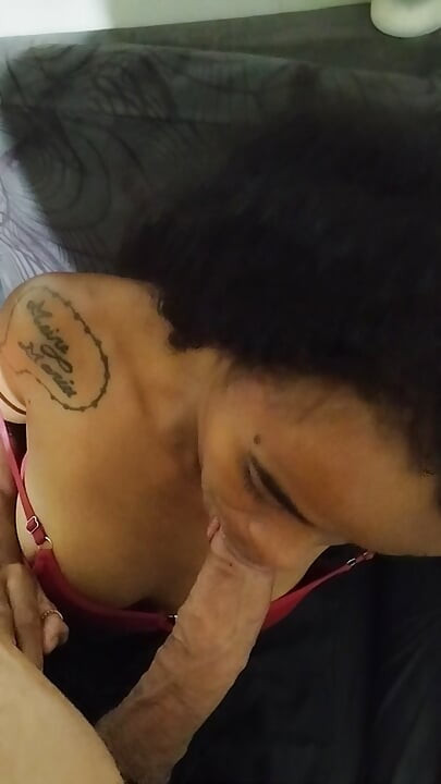 Shy young girl sucking hot