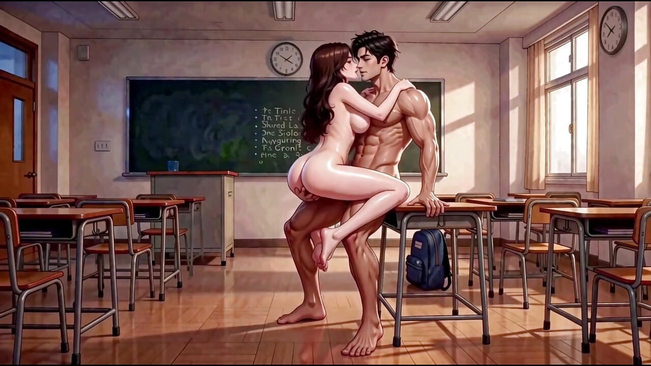 Professor Can't Resist His Sexy Adult Student's Body (AI Generated)