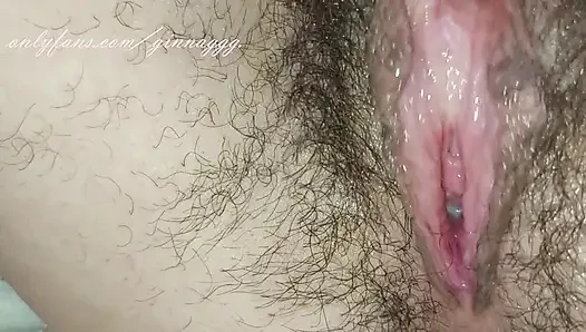 Wet Hairy Pussy Masturbating with Vibrator Close up Amateur Russian Model MILF Ginnagg