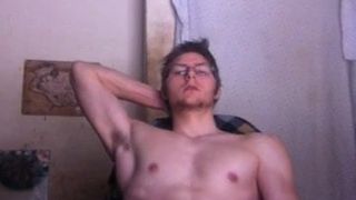 20 year old plays with his big cock