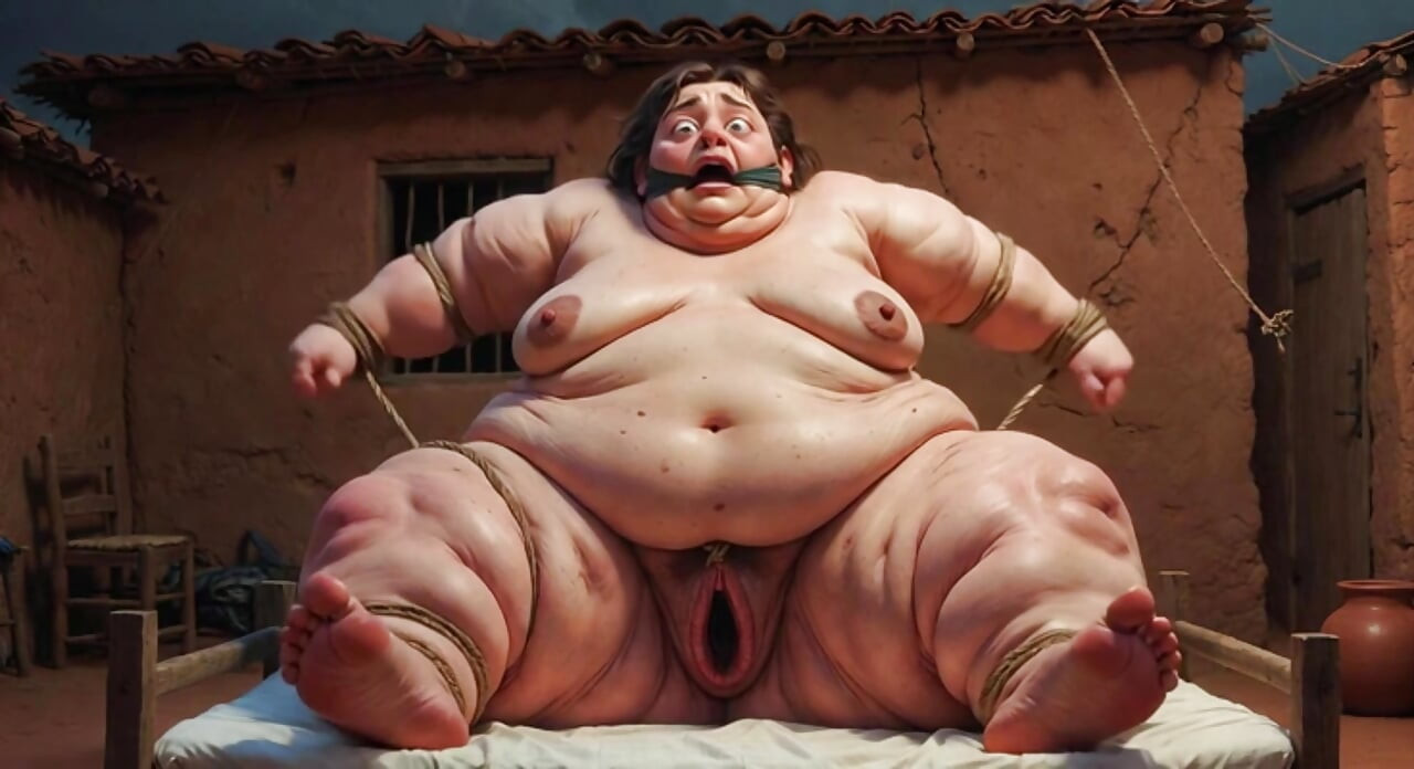 SSBBW in Bondage - Desperate with Fat Wide Wet Pussy