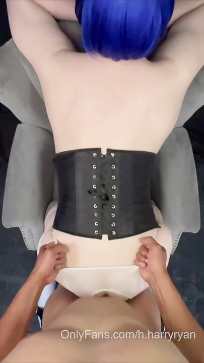I fucked this caged sissy until I nutted in his pussy