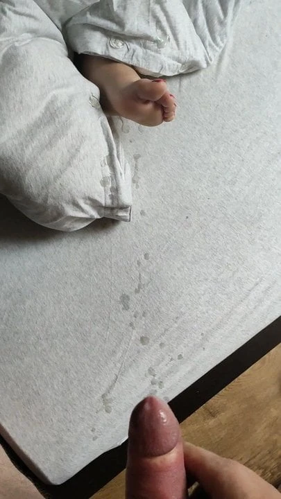 long cumshot on feet