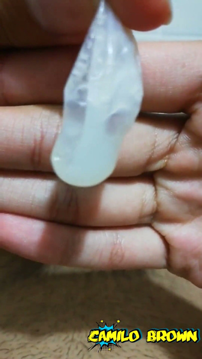 Cum inside a condom, eat the cum and cum a second time - Camilo Brown | Clip 1