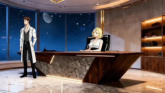 Kraliyet arzusu - kraliçenin seksi vücudu sadık korumasını yoğun bir geceye itiyor, hentai anime çizgi film animasyonu