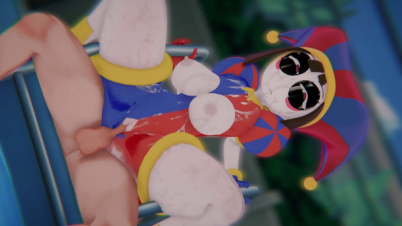Fortnite X - Tadc Pomni atrapada en el bucle atada a una chica digital hardcore en primer plano - humillación 4k60fps