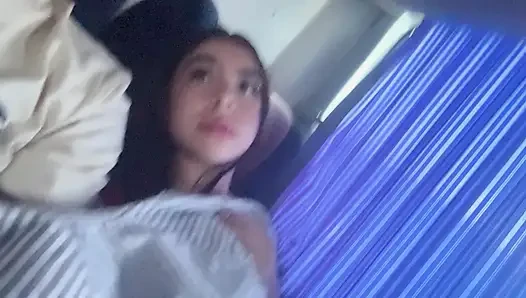 Road to MEDELLIN, jerkoff and fingering pussy with in public service bus