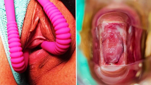Jauh di dalam melihat vagina basah yang lembut - permainan memek jarak dekat