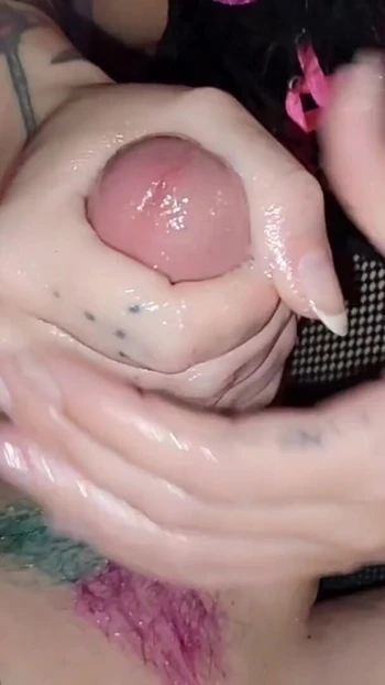 Memorable moment from "Super edging handjob from alt teen makes multiple cum fountains"