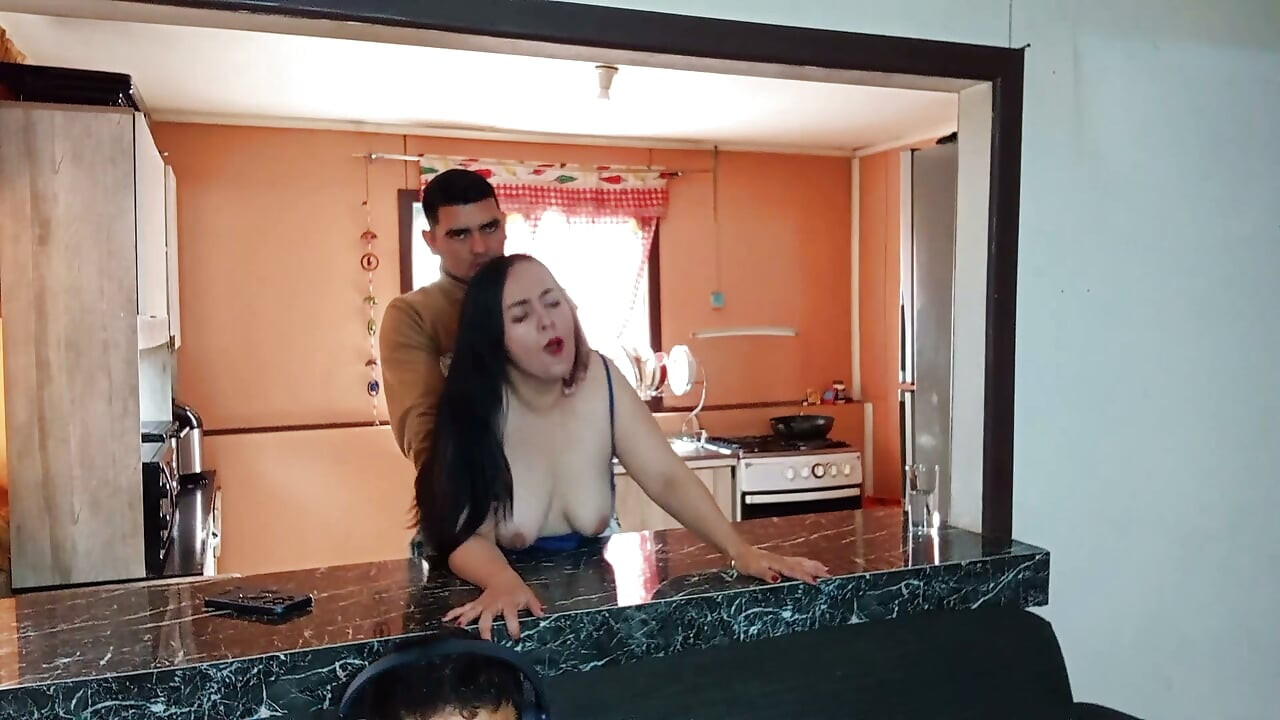 Risky sex right in front of the cuckold he doesn’t even realize I’m fucking his wife.