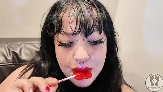 Fetish permen karet permen karet berciuman empat gadis yang suka mengunyah permen karet