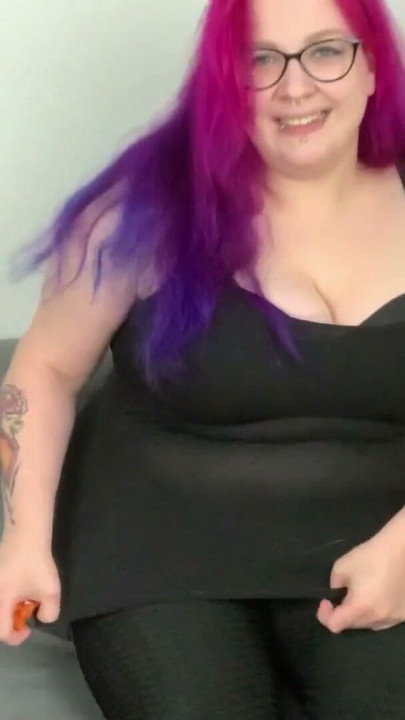 Deutsche Gothic-BBW Abby Strange, looner fetish: blow to pop | Clip 1