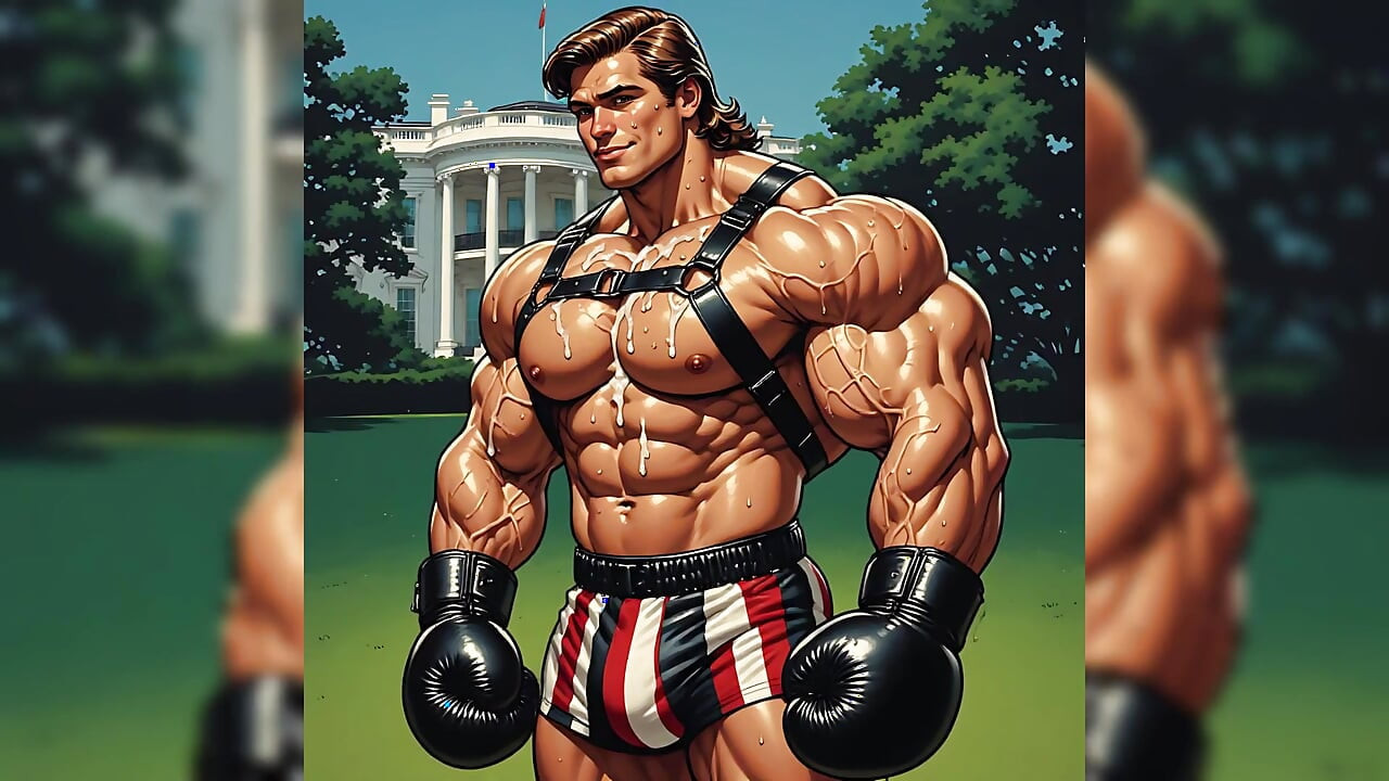 Cum Covered Muscle Men Art