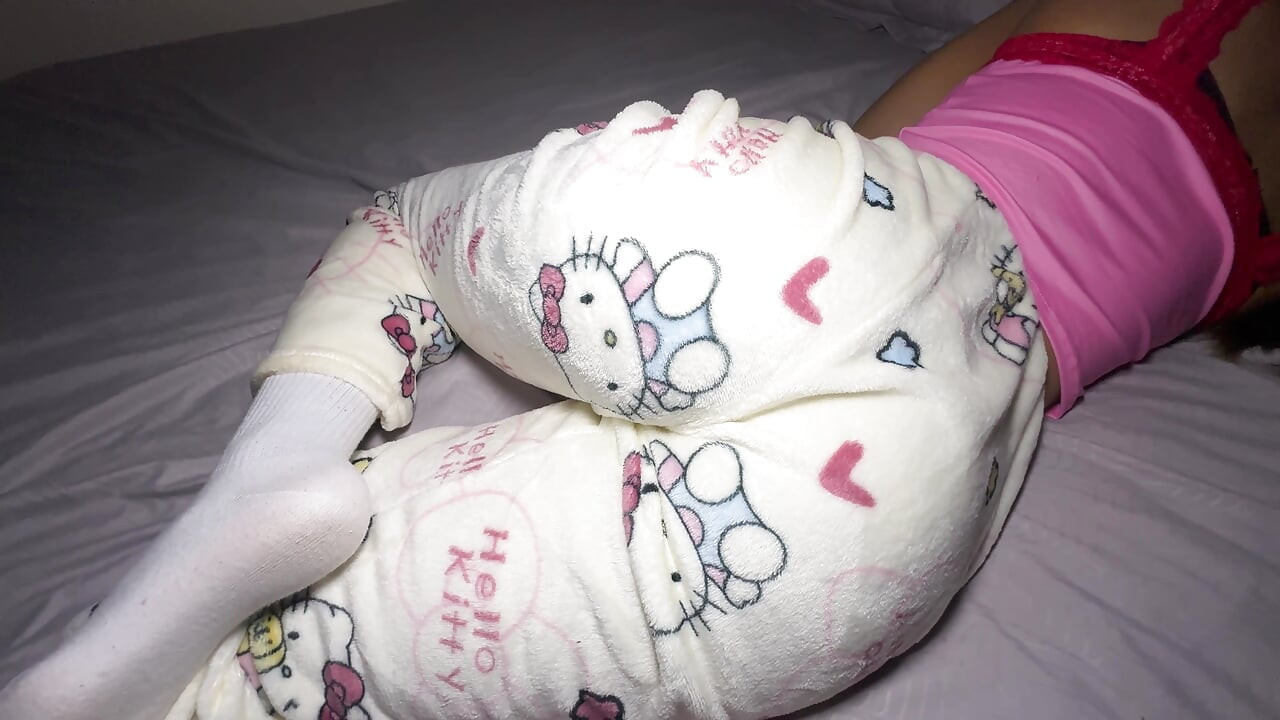My new stepdaughter in tight pajamas always leaves her bedroom door open