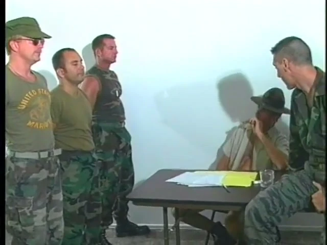 Military men fucking ass and sucking cock in MMM threesome,Gays Case
