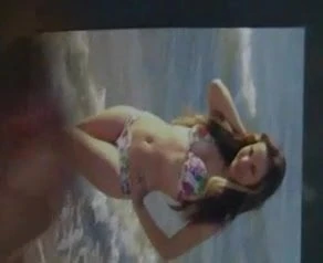 Cum on girl in bikini