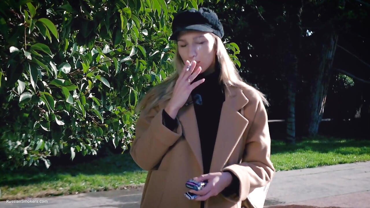 Outdoors Smoking with Beaty Russian Girl 2